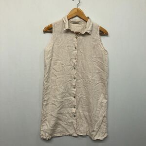 Stella Martini Women Sleeveless Button Dress Size Small 100% Linen M194 -28